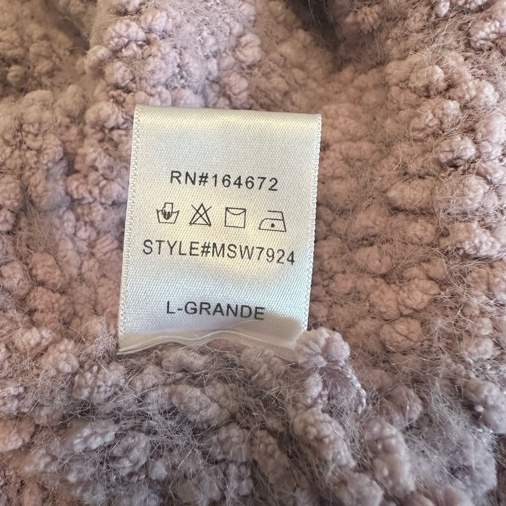 Light Purple Knit Sweater - Large - Picture 3 of 5